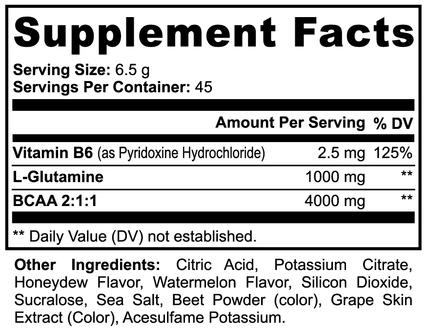 XLR8 BCAA Post Workout Powder (Honeydew/Watermelon)