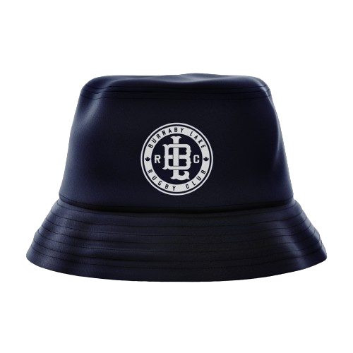 Bucket Hat Navy with Burnaby Lake Rugby Club Logo in the middle 