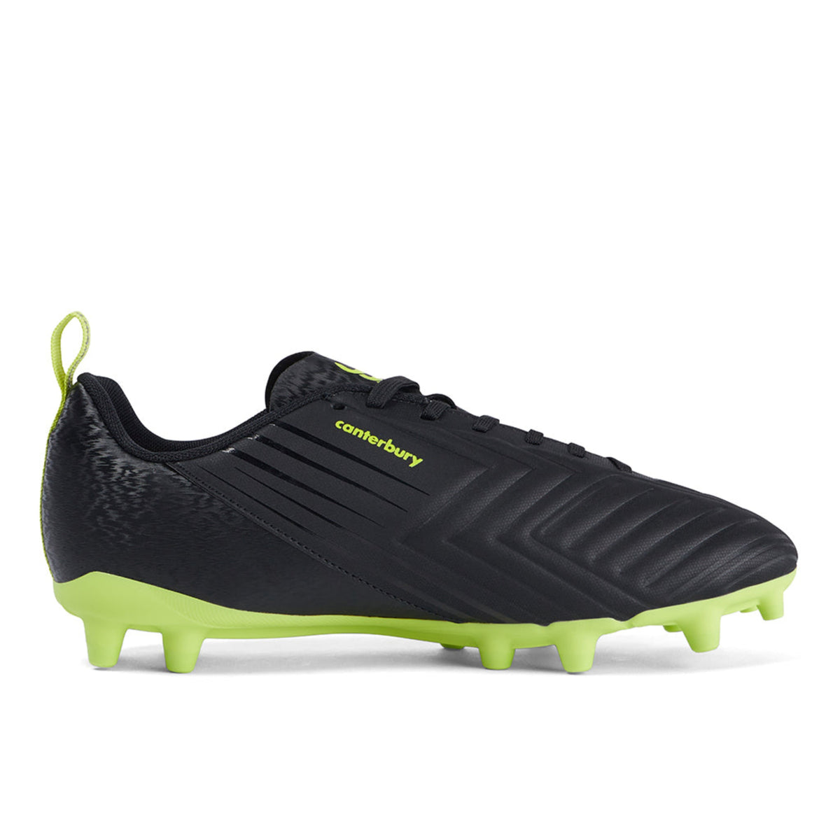 Canterbury Speed 3.0 FG Rugby Boots a High-Performance Quality CCC Rugby Cleat Black/Green Available in Unisex Sizing 6-16