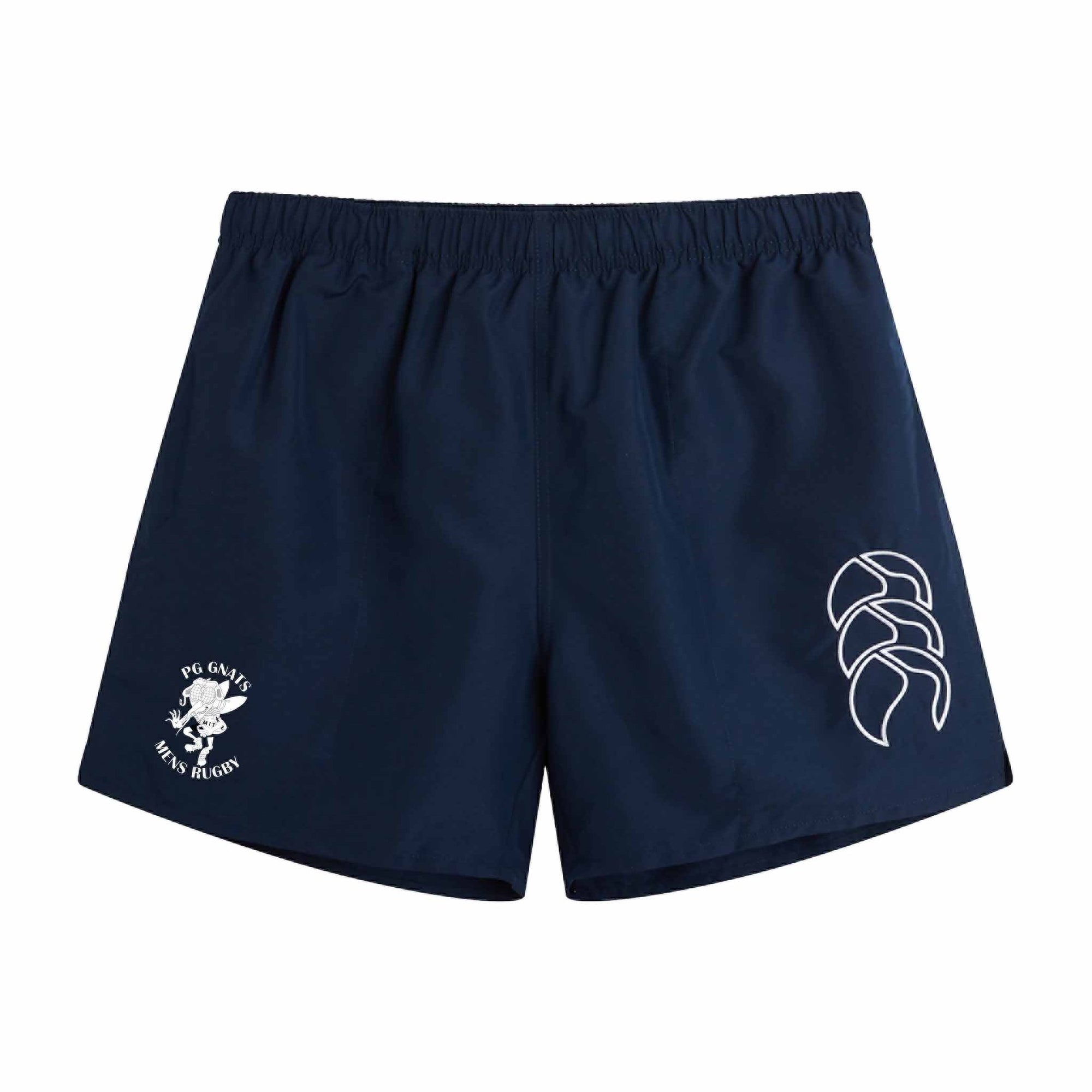 Canterbury Tactic Shorts Mens Navy Prince George Gnats White Logo on right lower leg