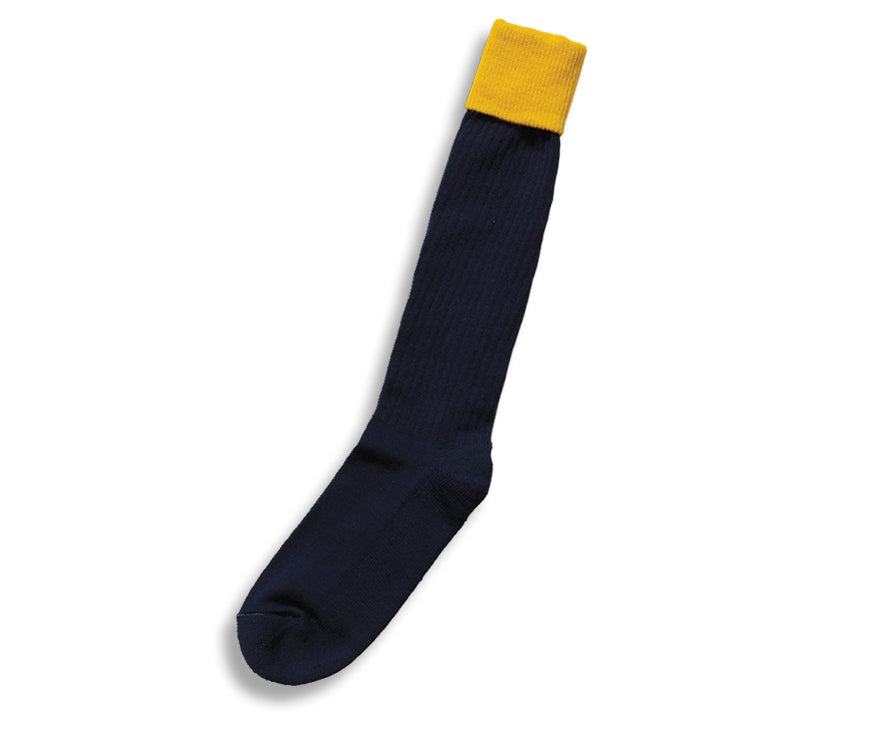Rugby Socks TD 020 Navy Soock with yellow top