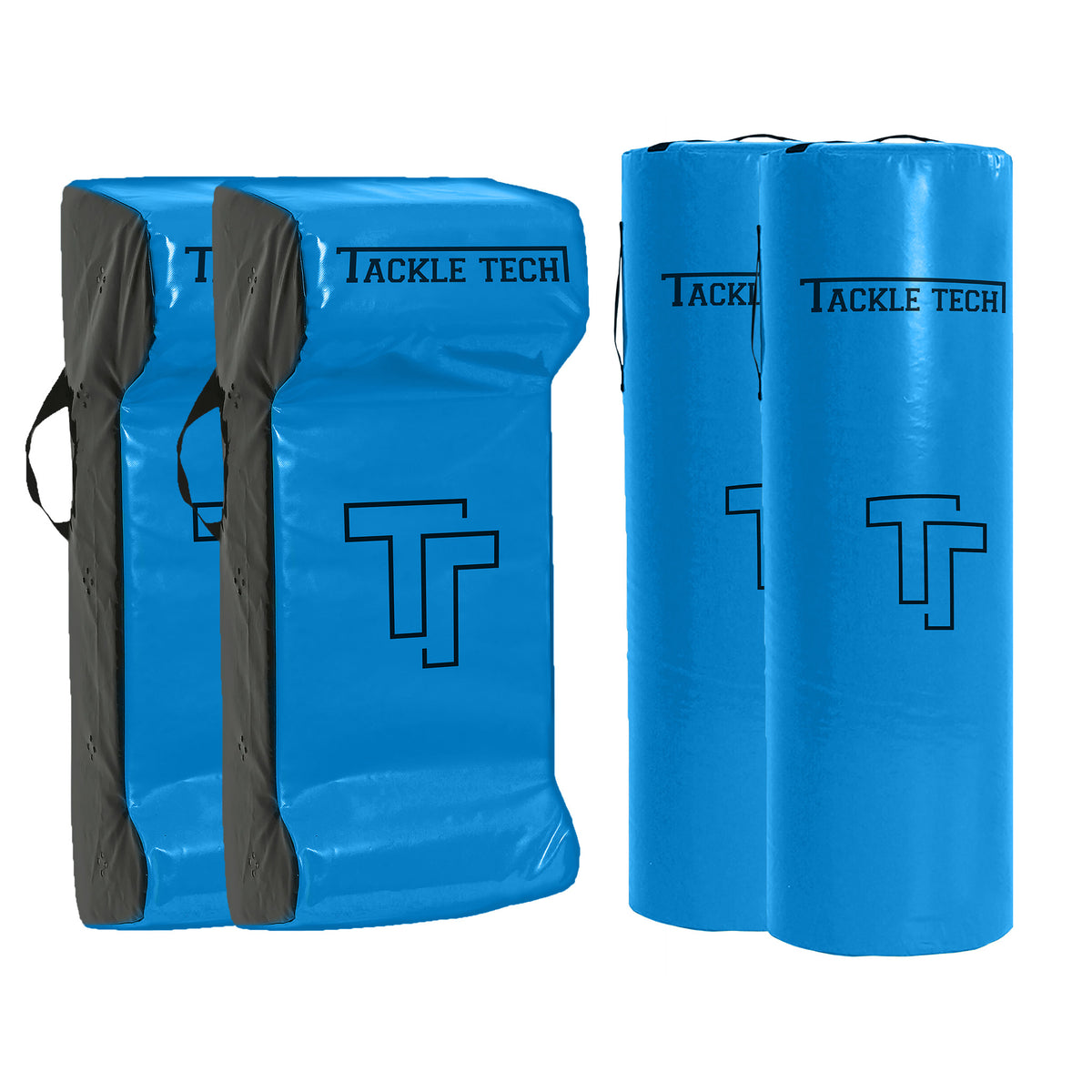 Tackle Tech Team Bundle. Two TACKLE TECH SENIOR CONTACT SHIELD - CLUB SERIES and two  TACKLE TECH SENIOR TACKLE BAG - CLUB SERIES