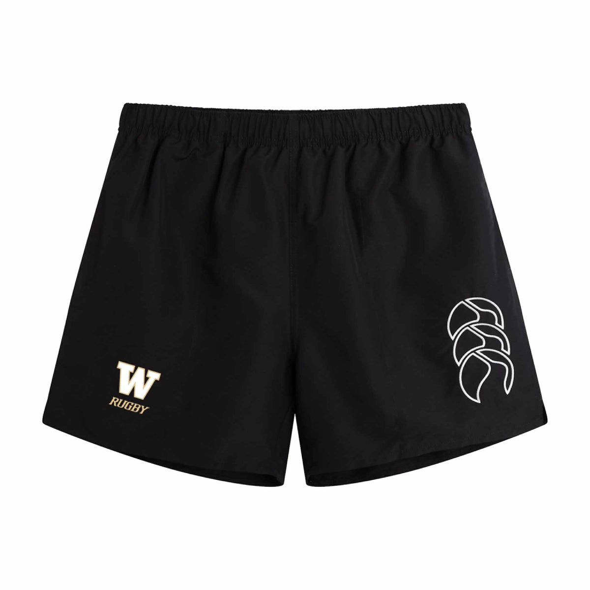 UW Women&#39;s Huskies Rugby Club Canterbury Tactic Shorts - Adult Unisex - Black - The Rugby Shop The Rugby Shop UNISEX / BLACK / XS TRS Distribution Canada SHORTS UW Women&#39;s Huskies Rugby Club Canterbury Tactic Shorts - Adult Unisex - Black
