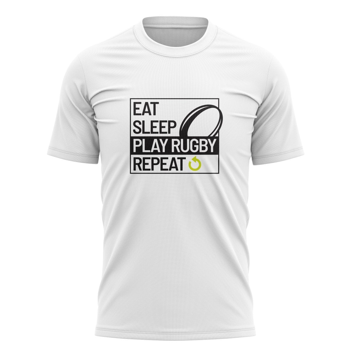 Eat Sleep Rugby Graphic Tee - www.therugbyshop.com www.therugbyshop.com MEN&#39;S / WHITE / S SANMAR TEES Eat Sleep Rugby Graphic Tee