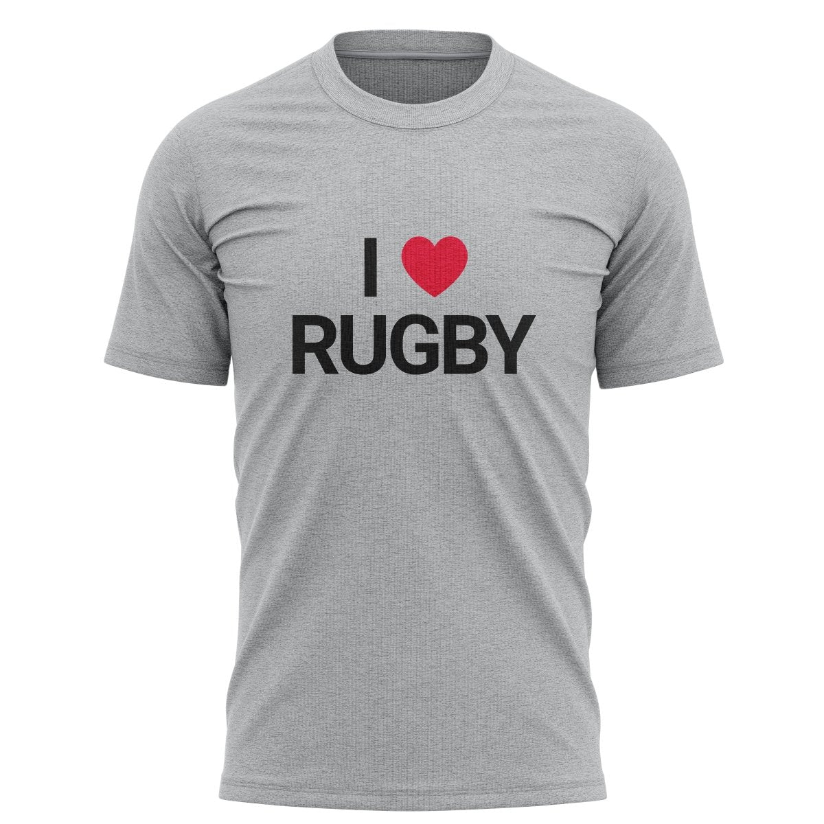 I Love Rugby Graphic Tee - www.therugbyshop.com www.therugbyshop.com MEN'S / HEATHER GREY / S SANMAR TEES I Love Rugby Graphic Tee