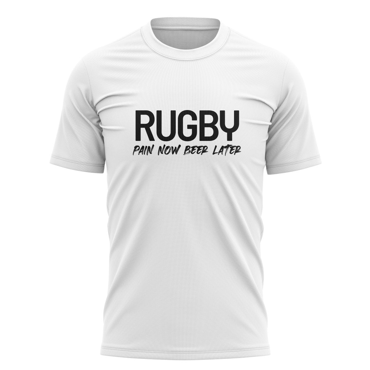 Pain Now Beer Later Graphic Tee - www.therugbyshop.com www.therugbyshop.com MEN'S / WHITE / S SANMAR TEES Pain Now Beer Later Graphic Tee