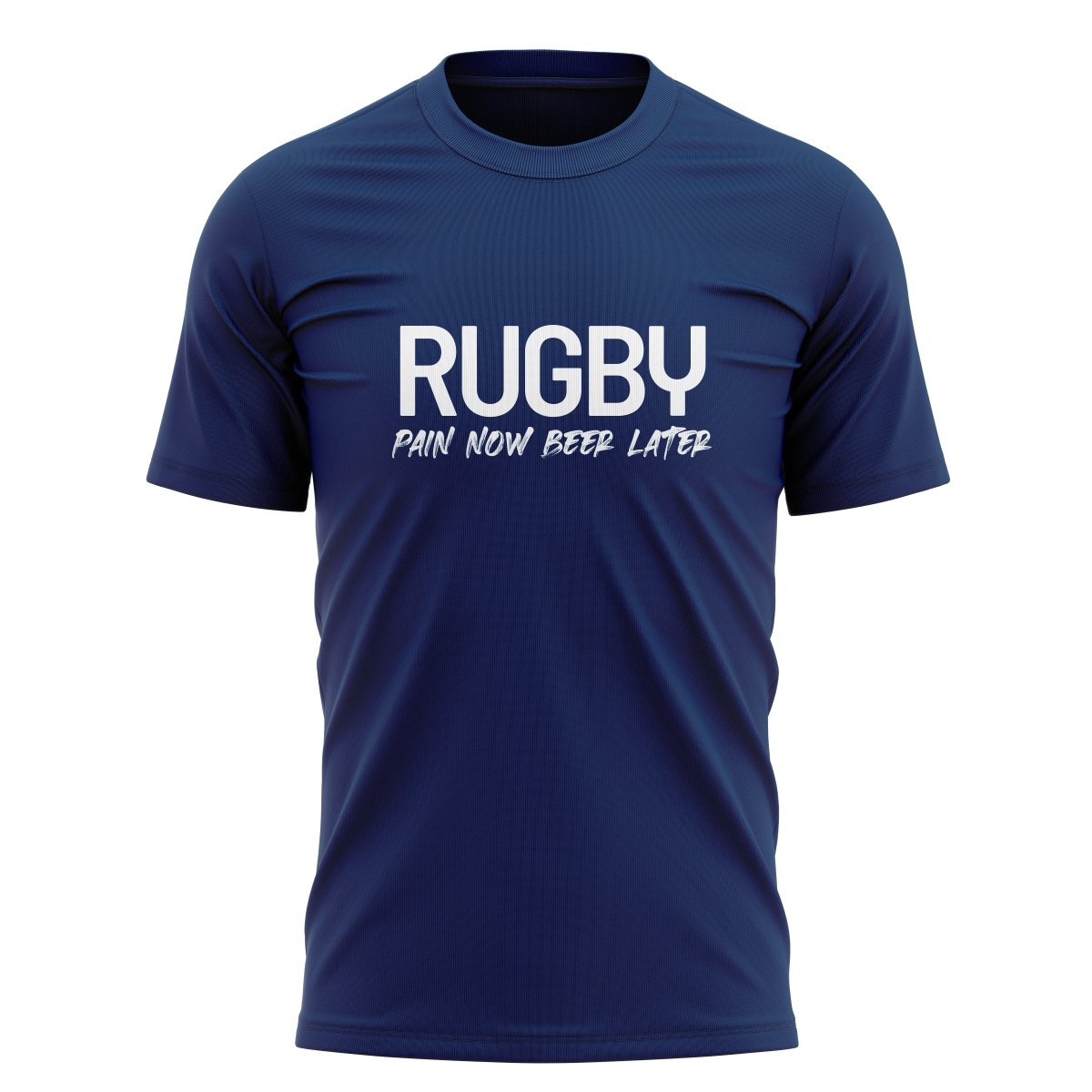 Pain Now Beer Later Graphic Tee - www.therugbyshop.com www.therugbyshop.com MEN'S / NAVY / S SANMAR TEES Pain Now Beer Later Graphic Tee