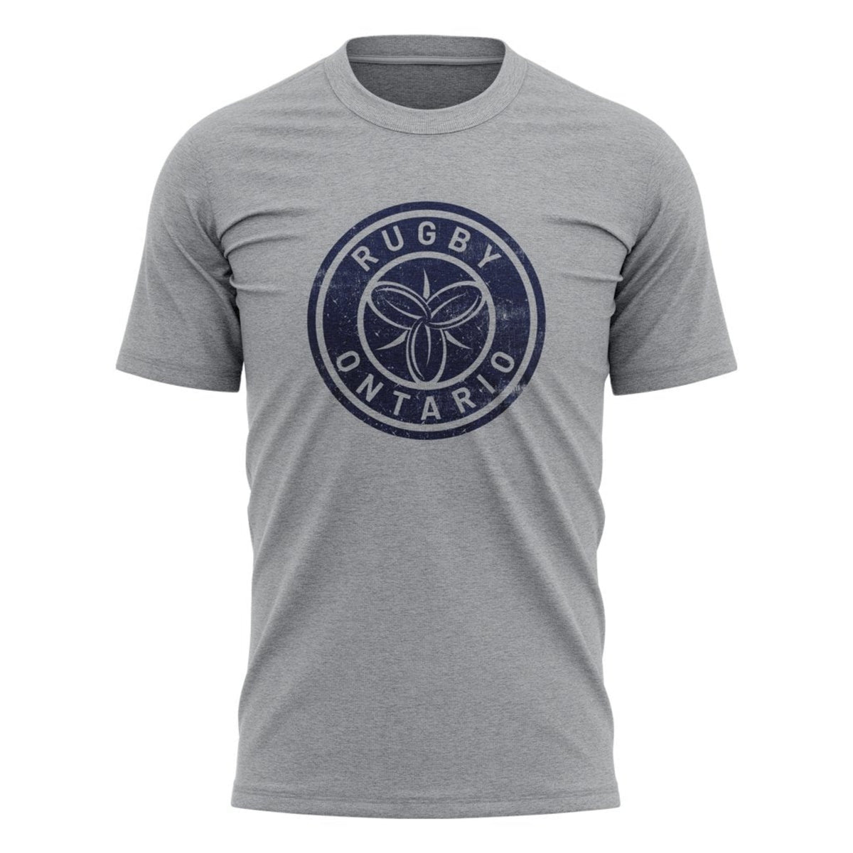 Rugby Ontario &quot;Distress&quot; Tee - Men&#39;s Sizing XS-4XL  - Athletic Grey