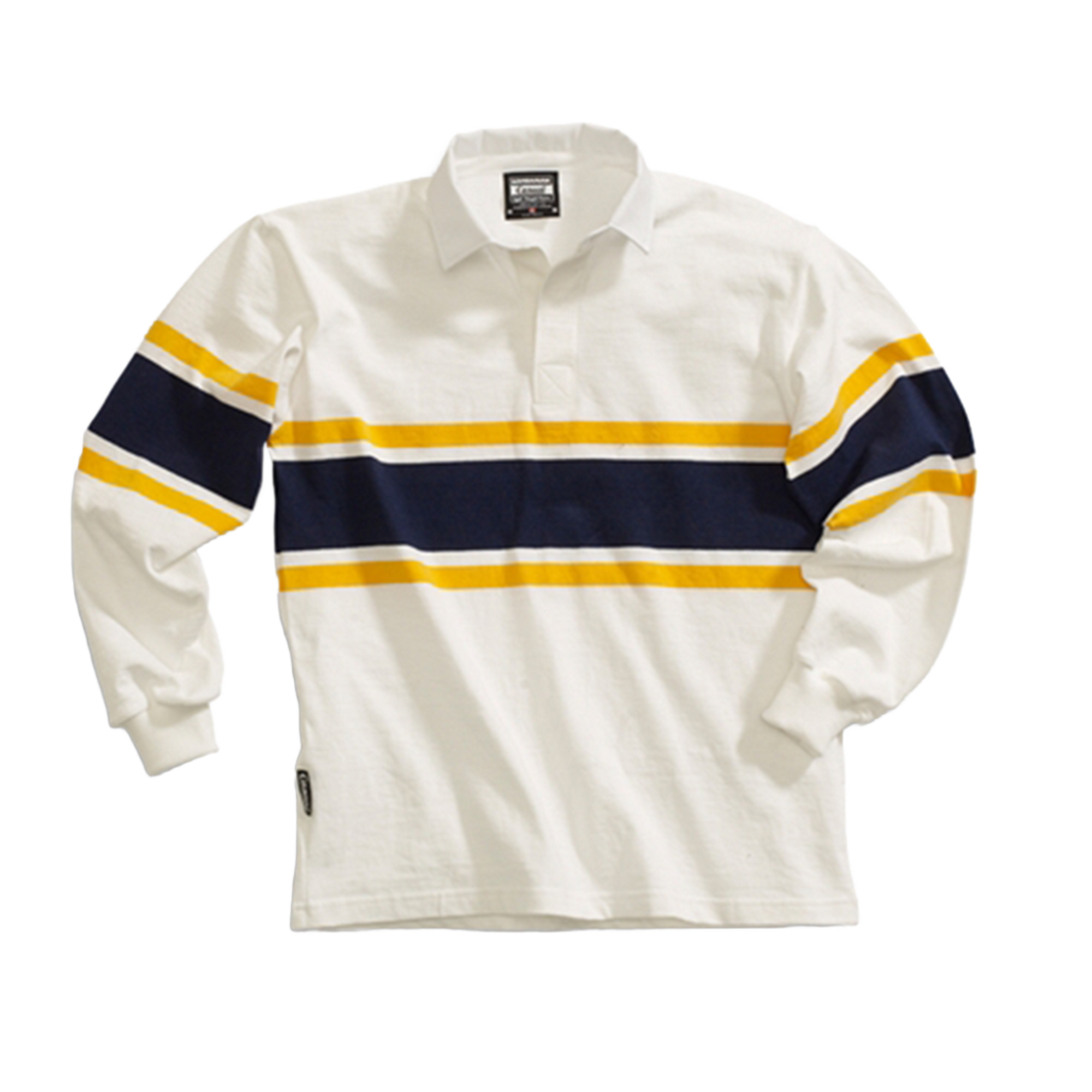 Barbarian Long Sleeve Cotton Jersey - Adult Unisex - White/Gold/Navy