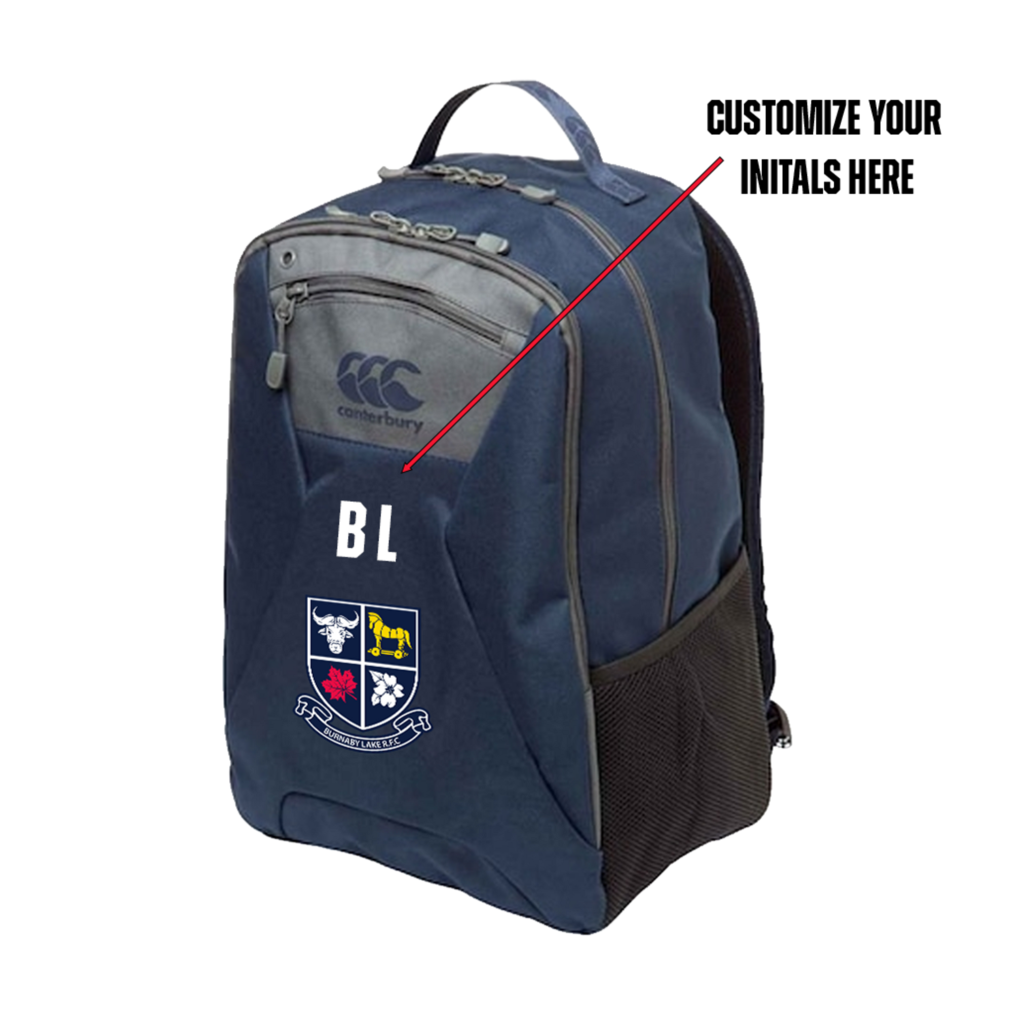 Burnaby Lake Canterbury CCC Classic Backpack - Navy- Customizable Initials