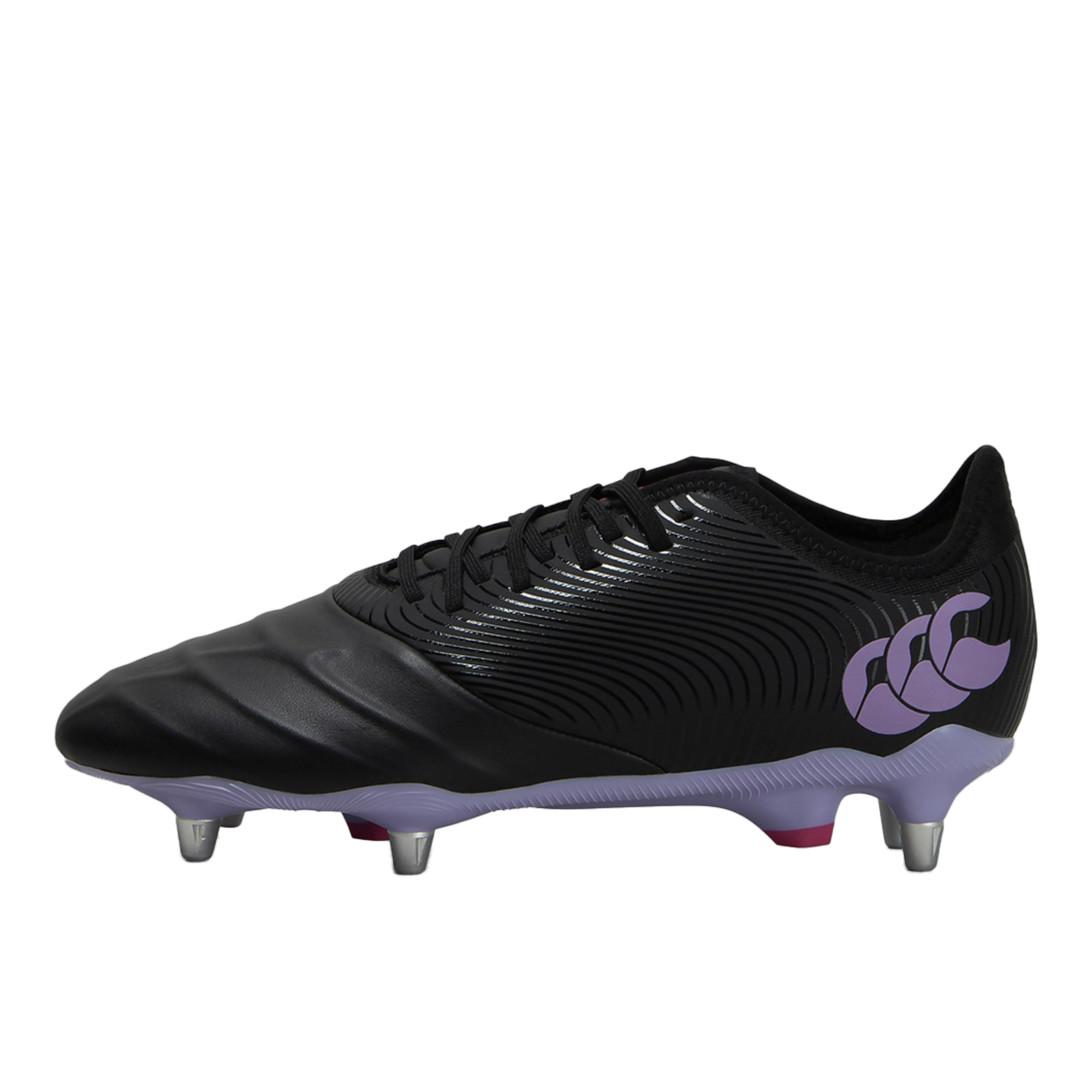 Canterbury Phoenix Genesis Pro SG Cleats a High-Performance Durable CCC Rugby Boot Black/Purple Available in Unisex Sizing 6-16
