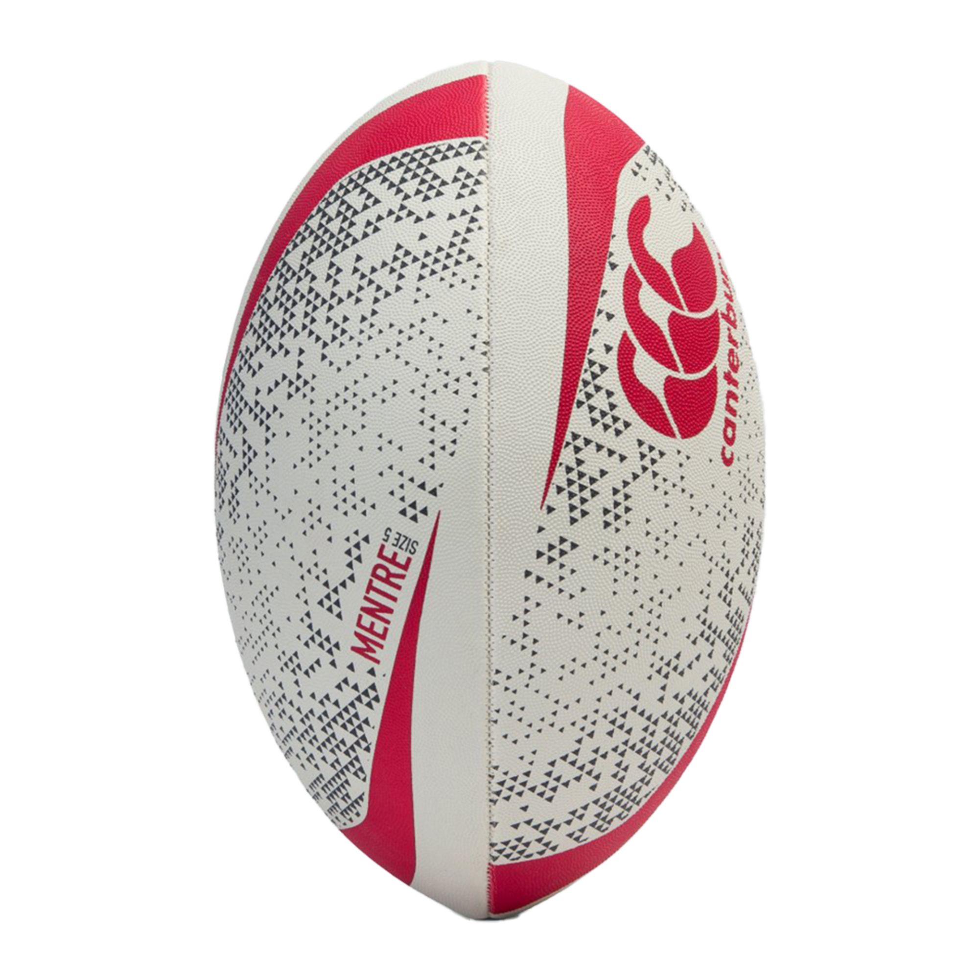 Canterbury CCC Mentre Rugby Training Ball - Available Sizes 3, 4, 5 -White/Red/Grey