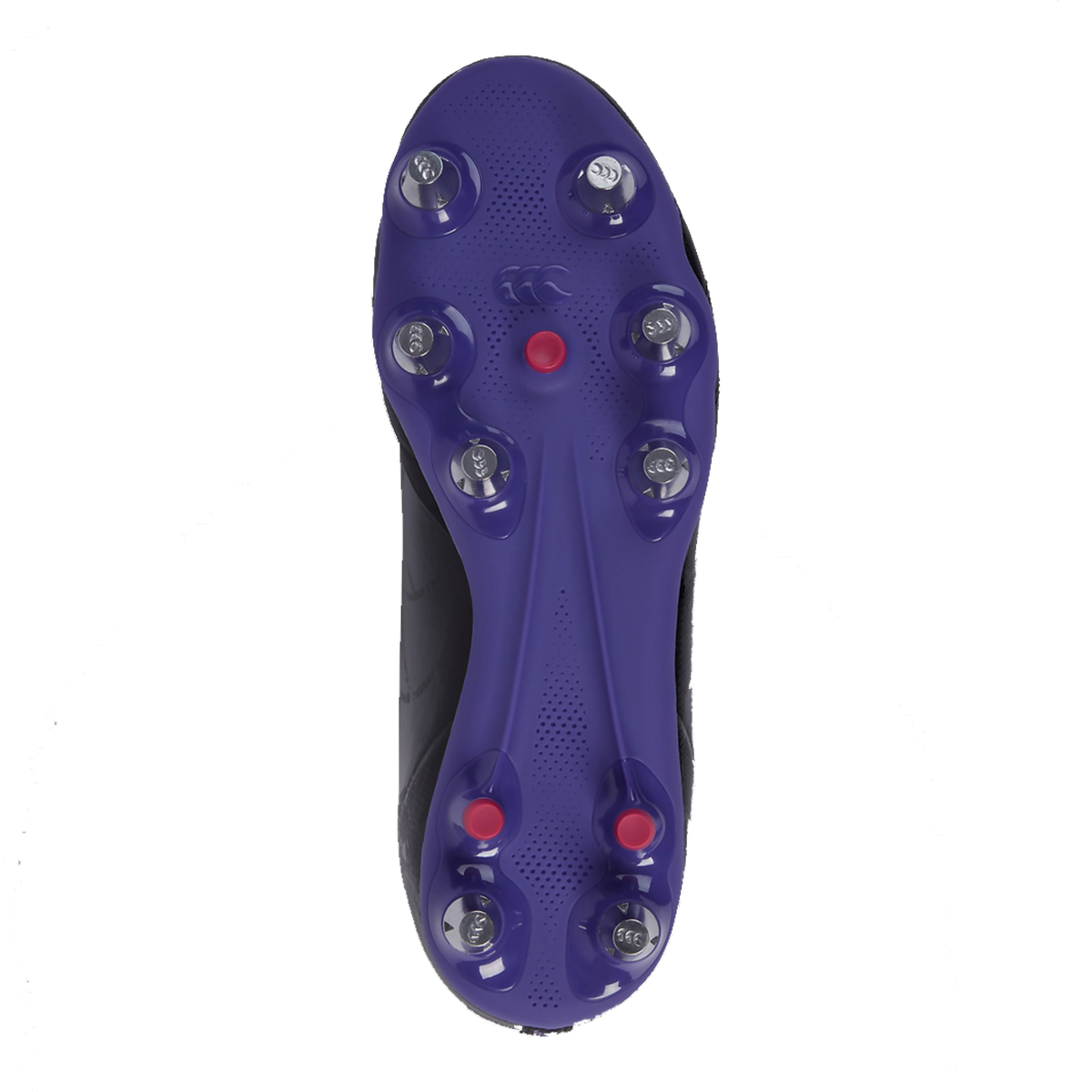 Canterbury Stampede Pro SG Rugby Boots a High-Performance Long Lasting CCC Rugby Studed Shoe Black/Purple Available in Unisex Sizing 6-16