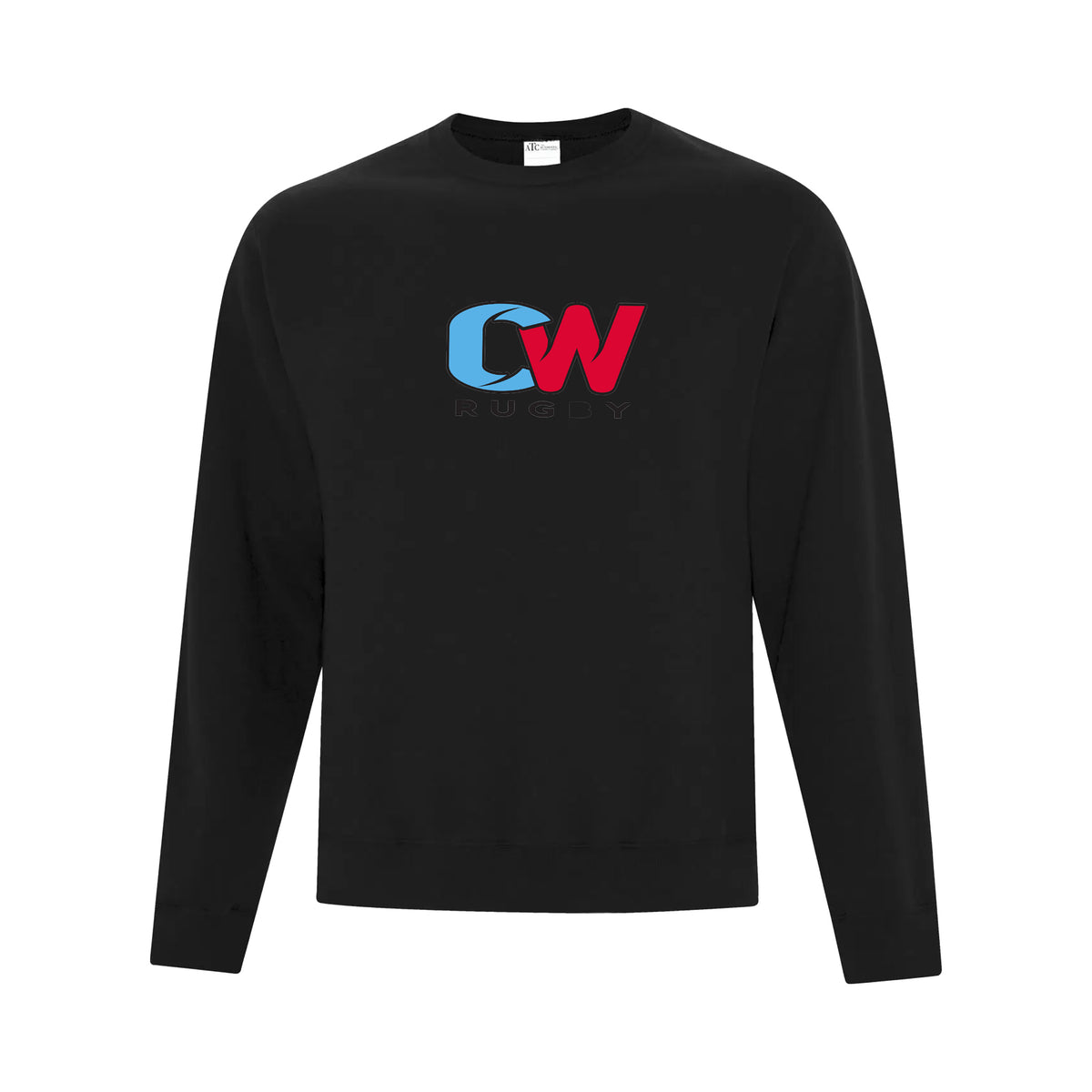 Castaway Wanderers R.F.C. Alt Logo Crewneck Sweatshirt - Adult Unisex - Athletic Grey/Black