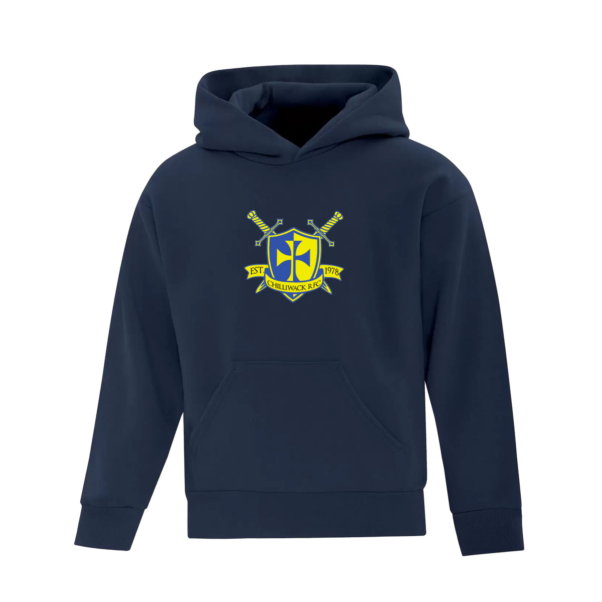 Chilliwack RFC Everyday Fleece Hooded Sweatshirt - Youth - Athletic Heather/Navy