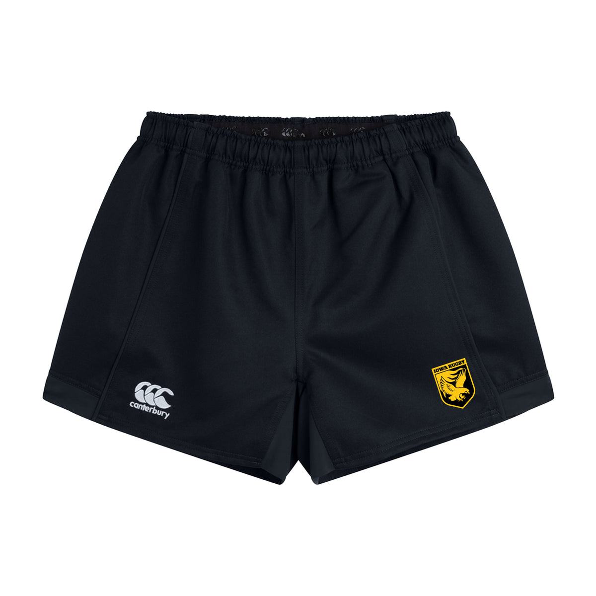 Iowa Rugby Canterbury Advantage Rugby Shorts Black Front