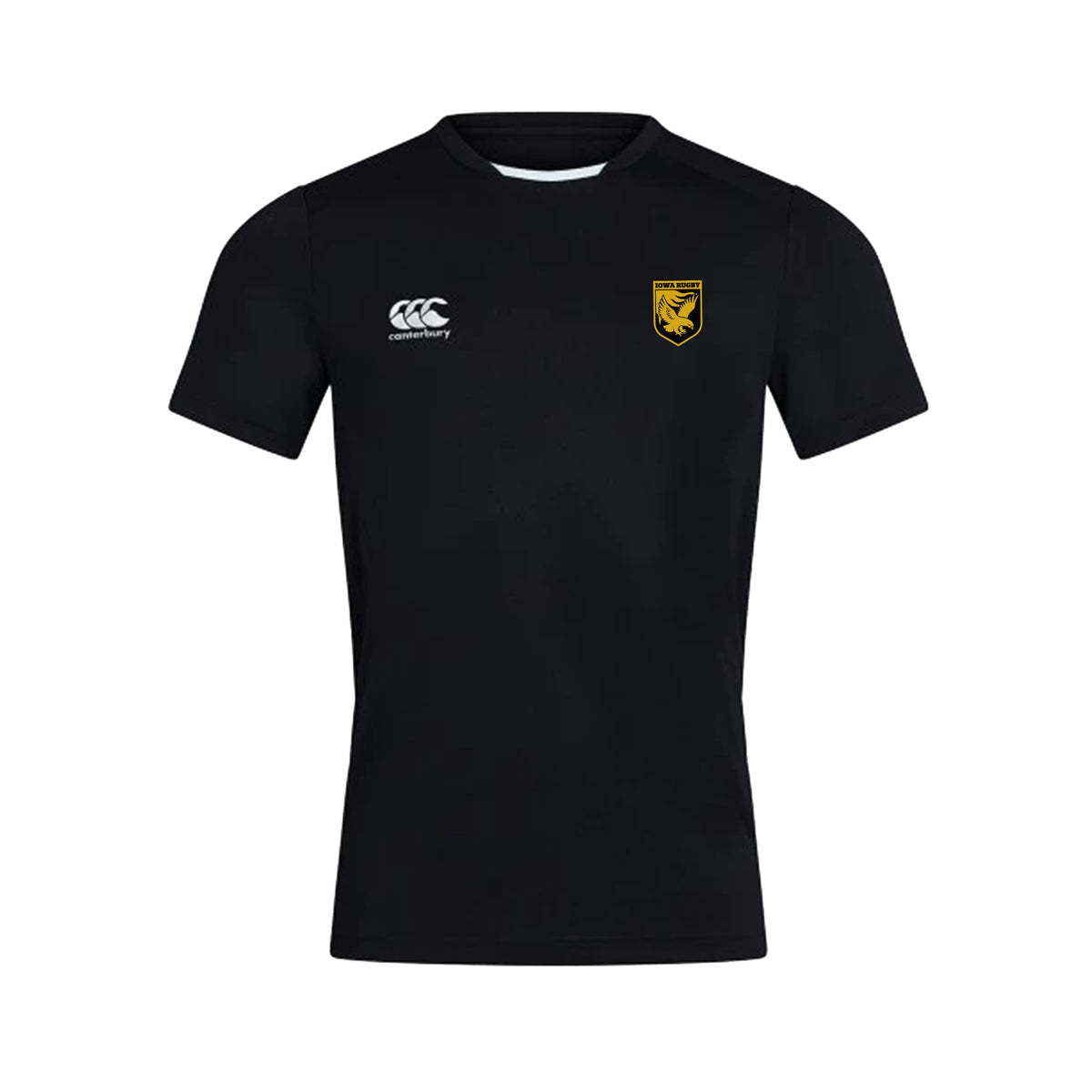 Iowa Rugby Canterbury Club Dry Tee Black Front