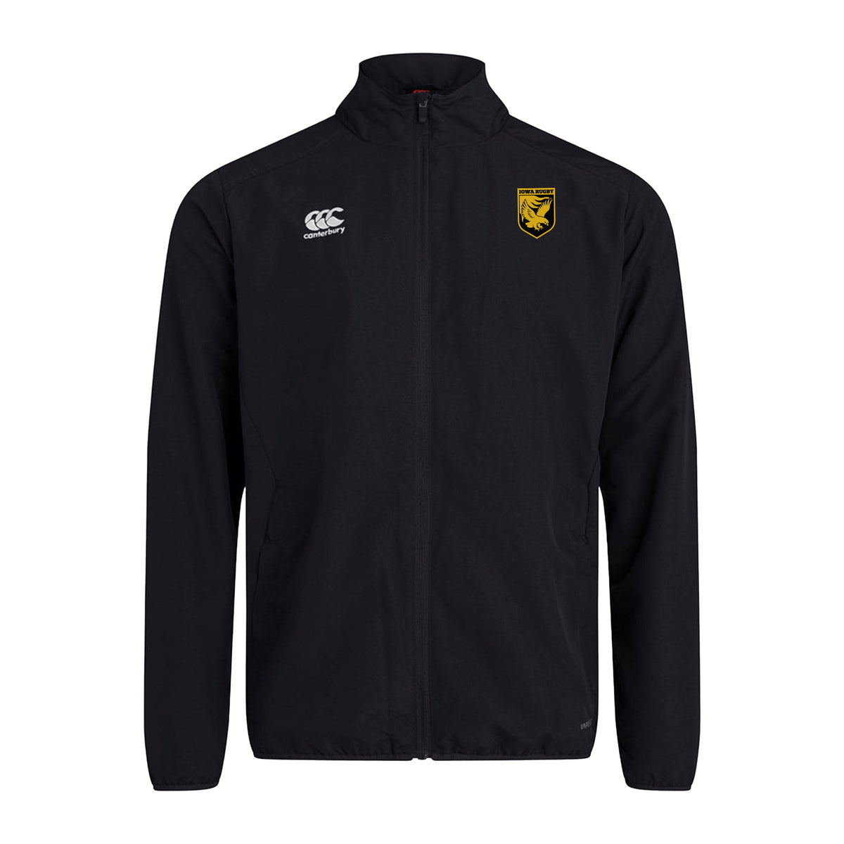 Iowa Rugby Canterbury Club Track Jacket Black Front