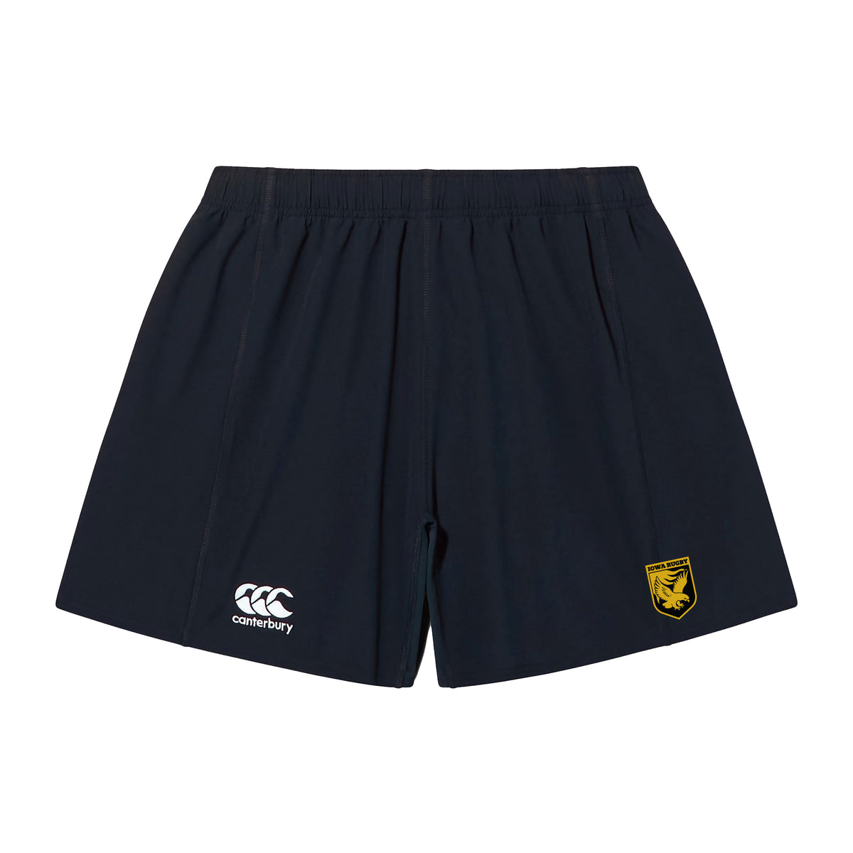 Iowa Rugby Canterbury Yokohama Shorts – Black/Navy – Regular Fit – Men&#39;s Black Front