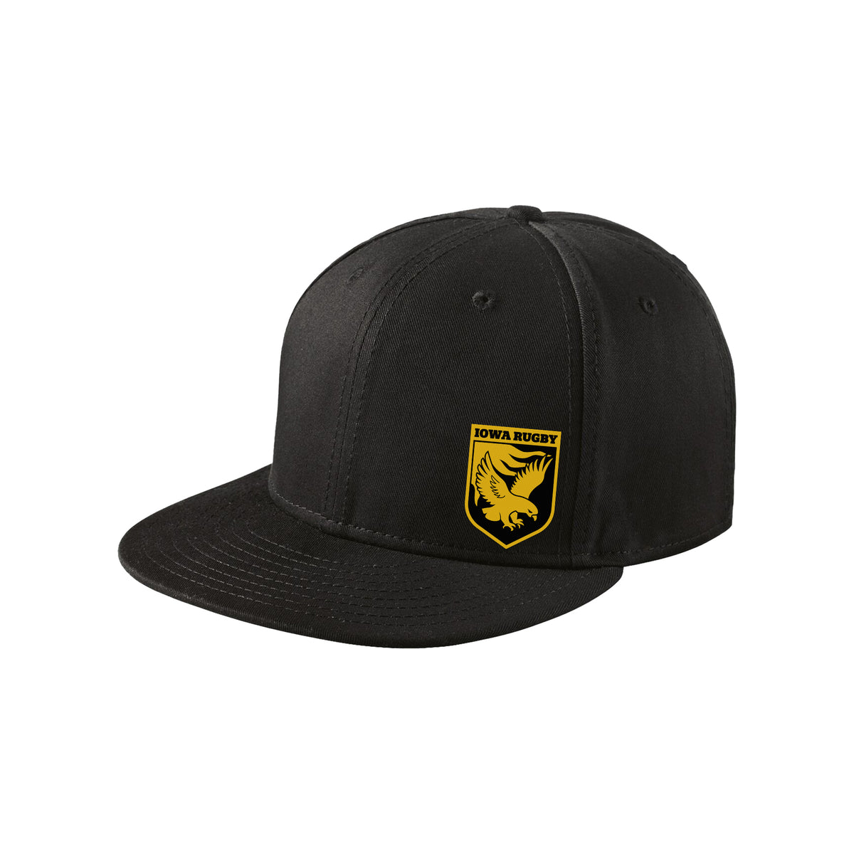 Iowa Rugby New Era Flatbrim Snapback Cap Black