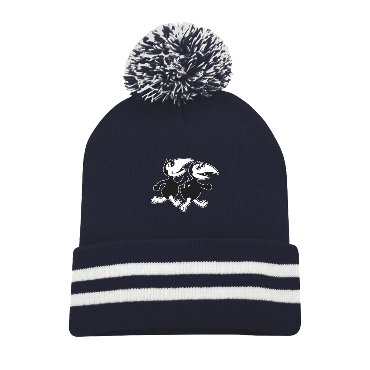 Kelowna Crows R.F.C. Supporters Pom Pom Toque - Unisex -Navy