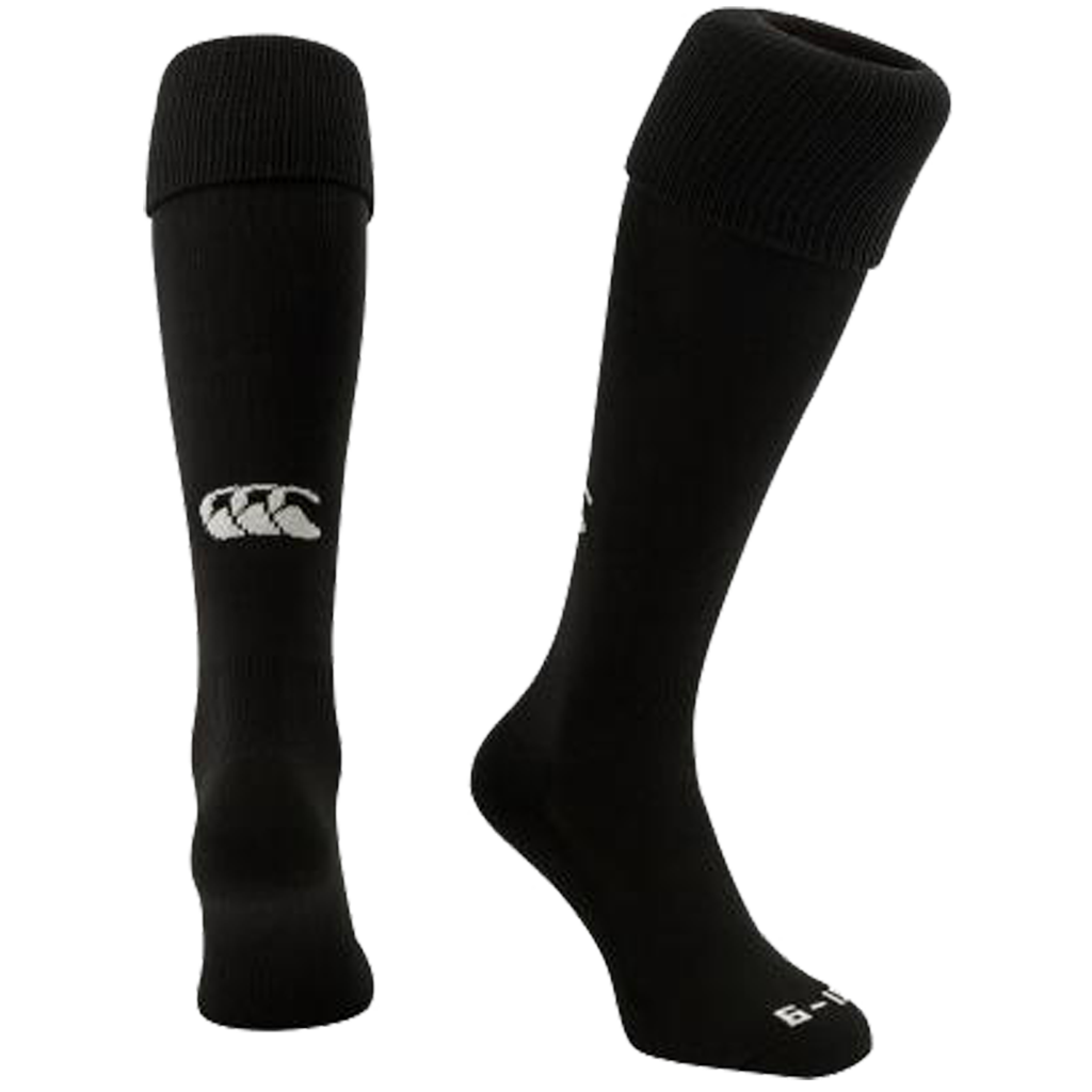 Williams Lake Rustler RFC Black Canterbury Rugby Socks with Canterbury CC logo in the middle