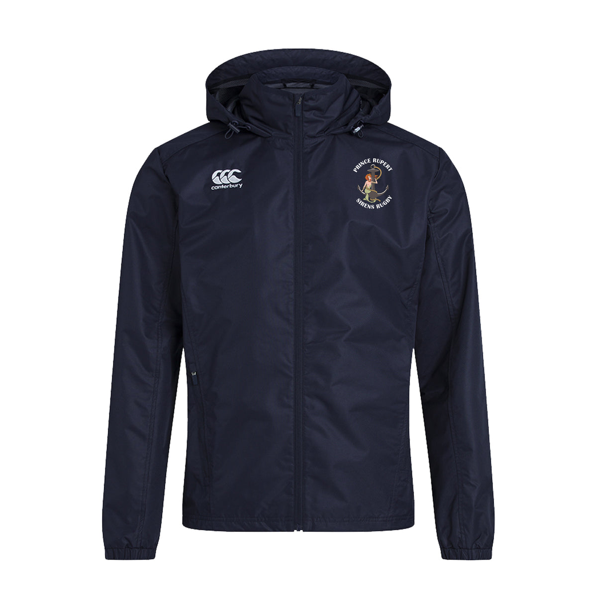 Prince Rupert Sirens Rugby Canterbury Club Vaposhield Full Zip Rain Jacket - Adult Unisex - Navy