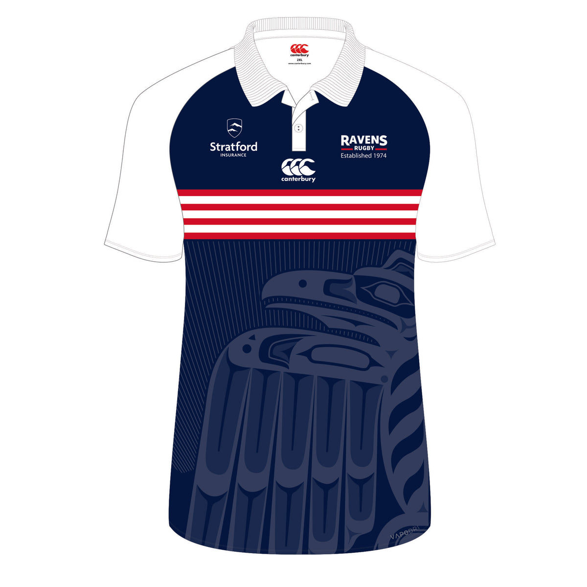 UBCOB Ravens 50th Year Anniversary Performance Polo - Adult Unisex Sizing XS-4XL - Navy/White/Red