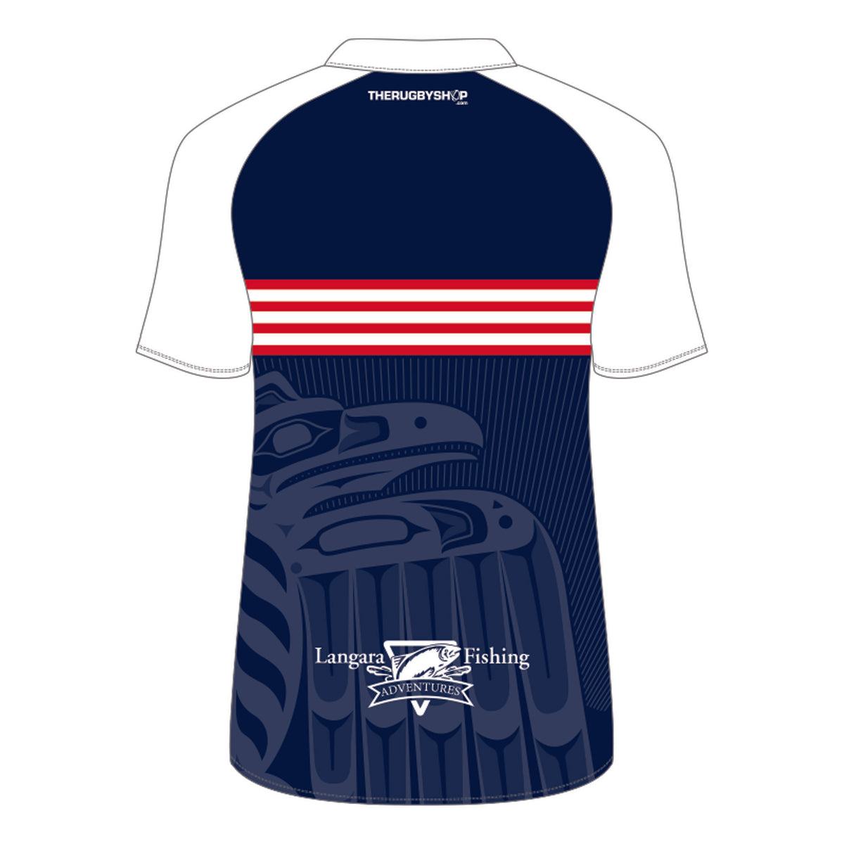 UBCOB Ravens 50th Year Anniversary Performance Rugby Shirt - Adult Unisex Sizing XS-4XL - Navy/White/Red