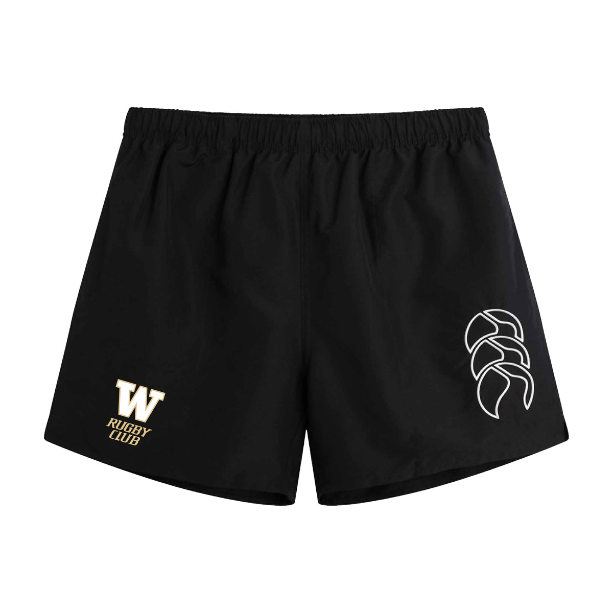 UW Women&#39;s Huskies Rugby Club Canterbury Tactic Shorts - Adult Unisex - Black - The Rugby Shop The Rugby Shop UNISEX / BLACK / XS TRS Distribution Canada SHORTS UW Women&#39;s Huskies Rugby Club Canterbury Tactic Shorts - Adult Unisex - Black