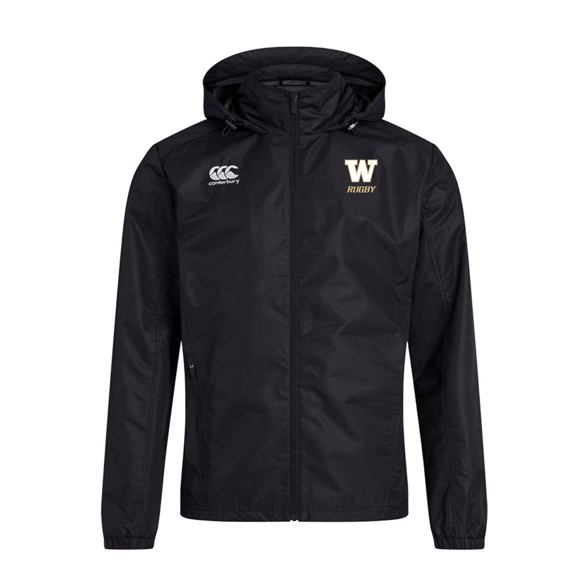 UW Women&#39;s Huskies Rugby Club Canterbury Club Vaposhield Full Zip Rain Jacket - Unisex - Navy/Black