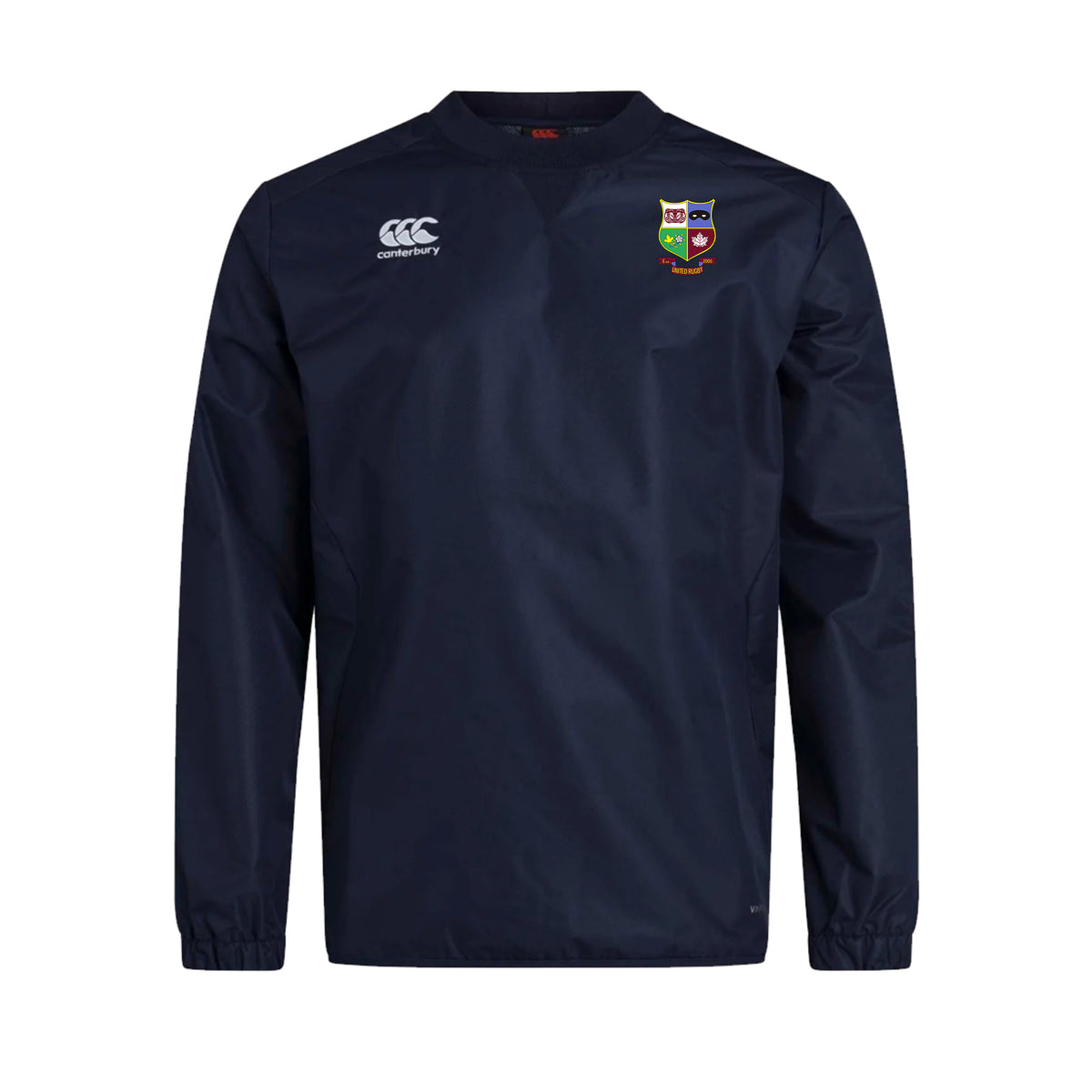 United Rugby Club Canterbury Contact Shield. Canterbury on right chest, United Rugby Club Logo on left chest.