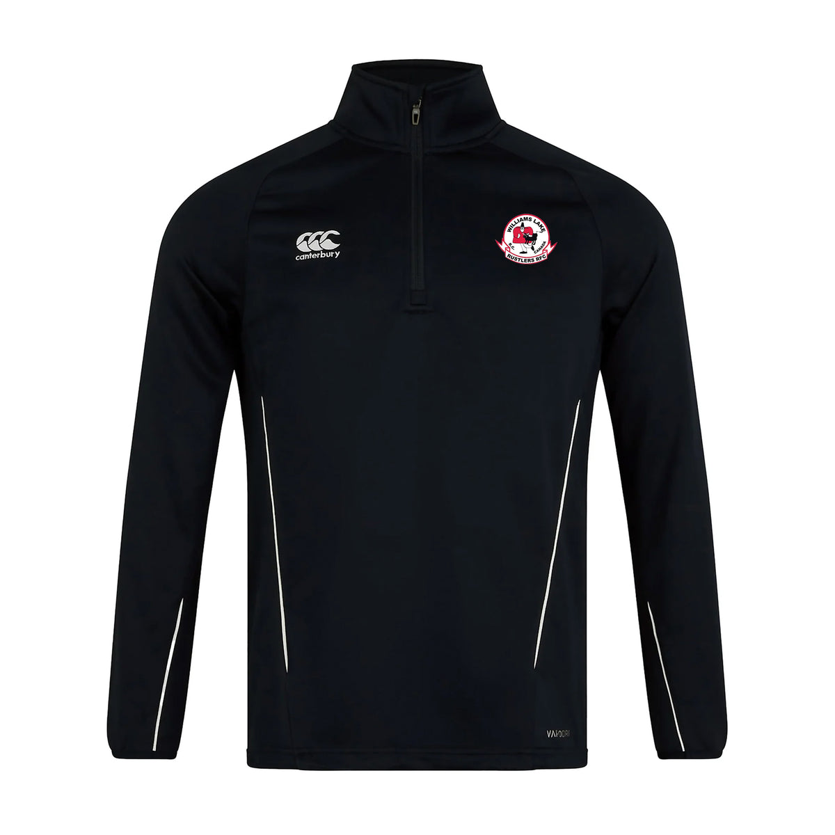 Williams Lake Rustlers RFC Canterbury Team 1/4 Zip Mid-Layer Training Top - Adult Unisex - Black