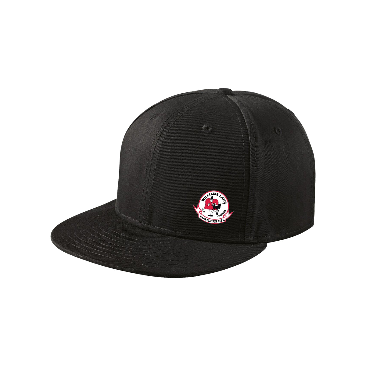 Williams Lake Rustlers RFC New Era Flatbrim Snapback Black 