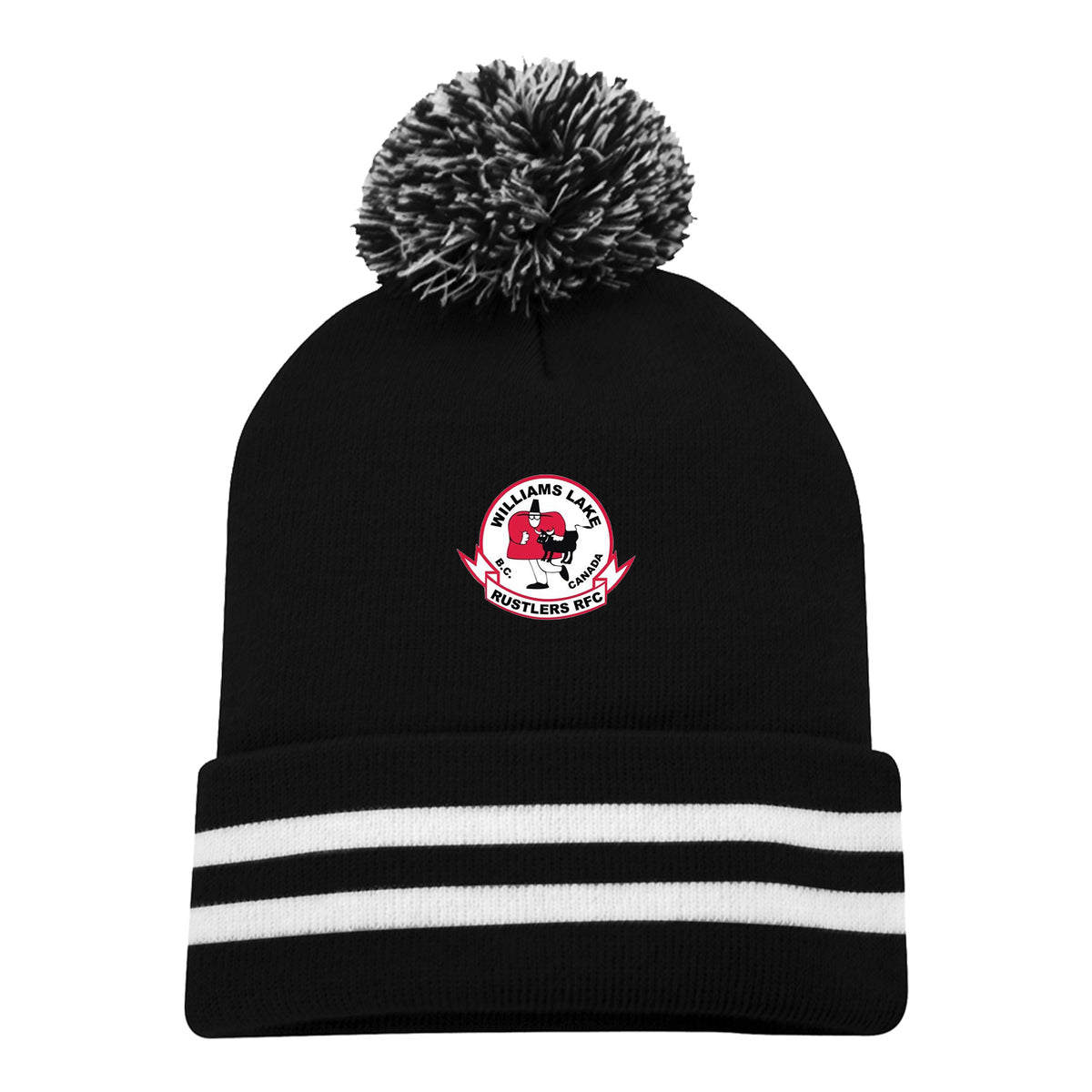 Williams Lake Rustlers RFC Pom Pom Toque