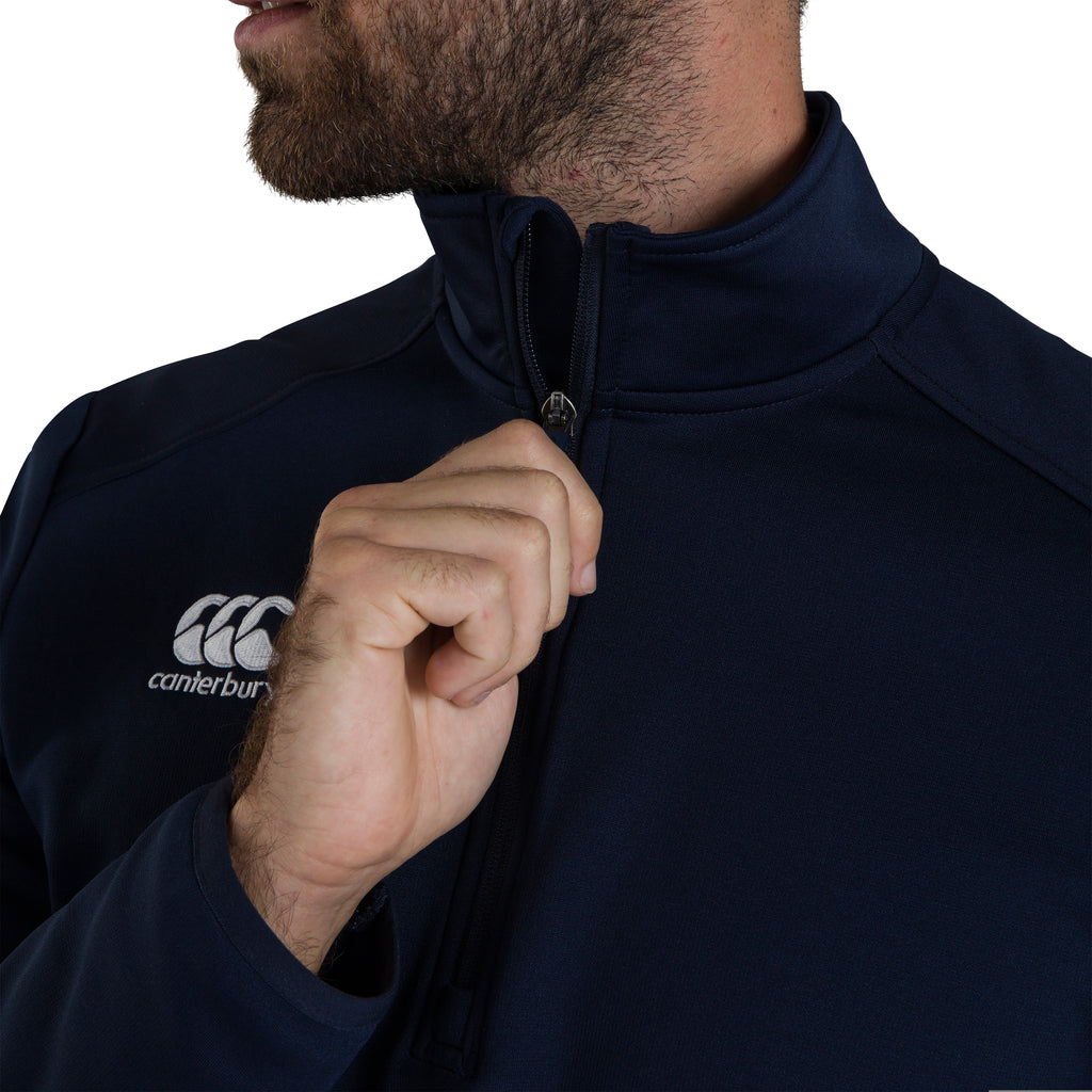 Canterbury Club 1/4 Zip Mid Layer Training Top - Men&#39;s -Black/Navy