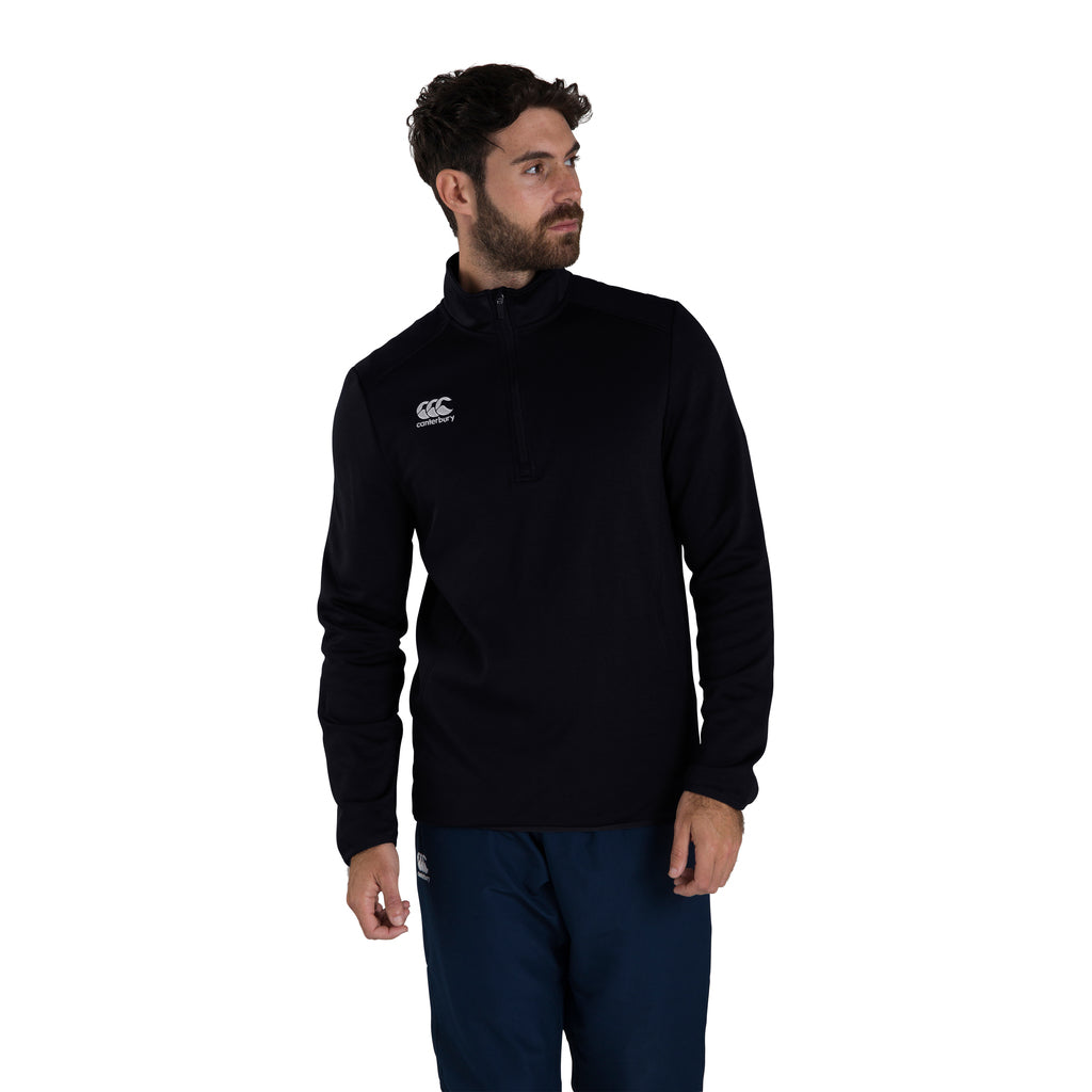 Canterbury Club 1/4 Zip Mid Layer Training Top - Men&#39;s -Black/Navy