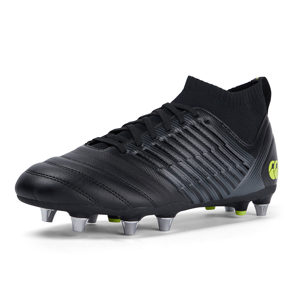 Canterbury Stampede 3.0 Pro SG Rugby Boots - Black/Green - www.therugbyshop.com www.therugbyshop.com ADULT UNISEX / BLACK/GREEN / 6.5 TRS Distribution Canada BOOTS/CLEATS Canterbury Stampede 3.0 Pro SG Rugby Boots - Black/Green