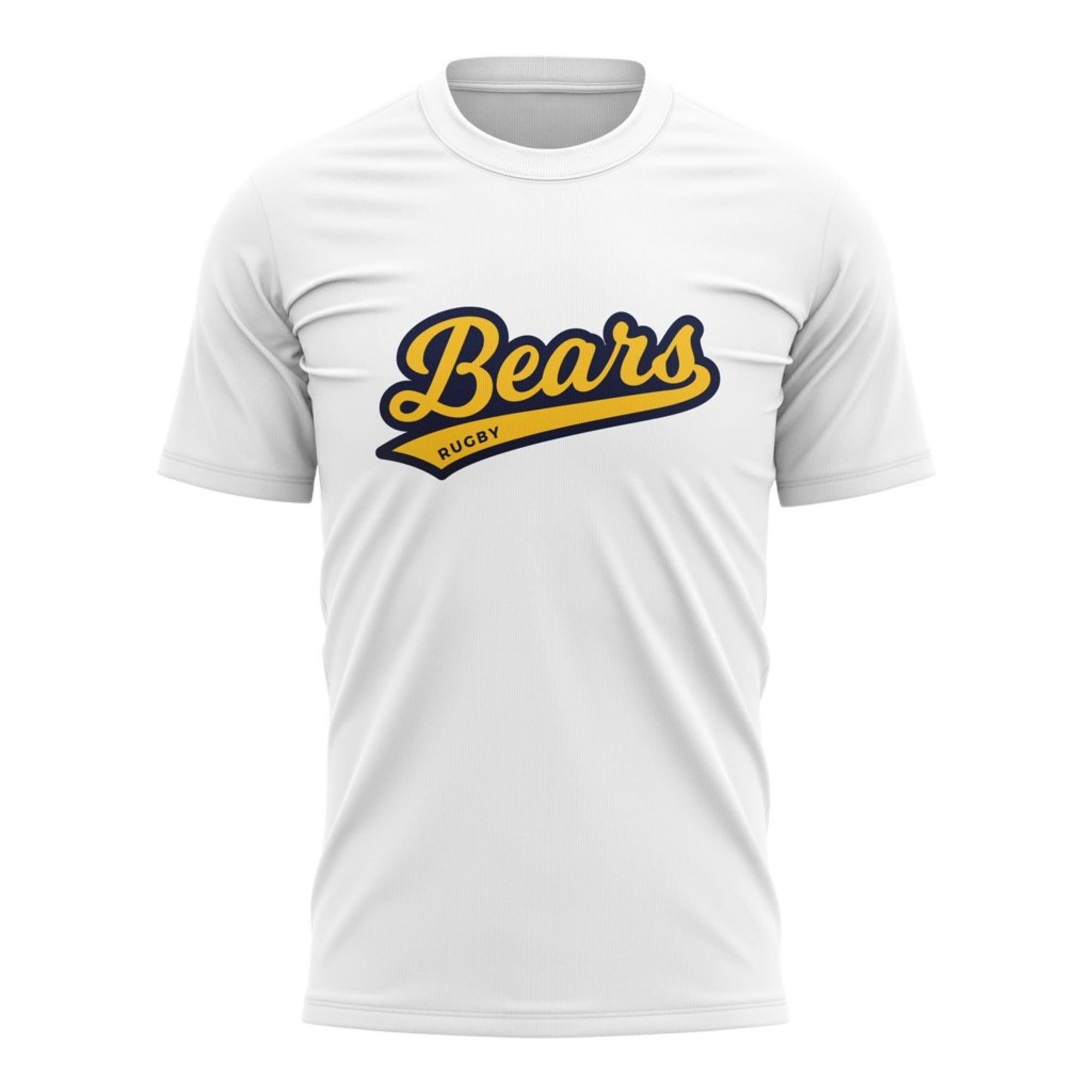 BC Rugby 2021 "Bears" Tee - Men's White/Gold - www.therugbyshop.com www.therugbyshop.com MEN'S / GOLD / S XIX Brands TEES BC Rugby 2021 "Bears" Tee - Men's White/Gold