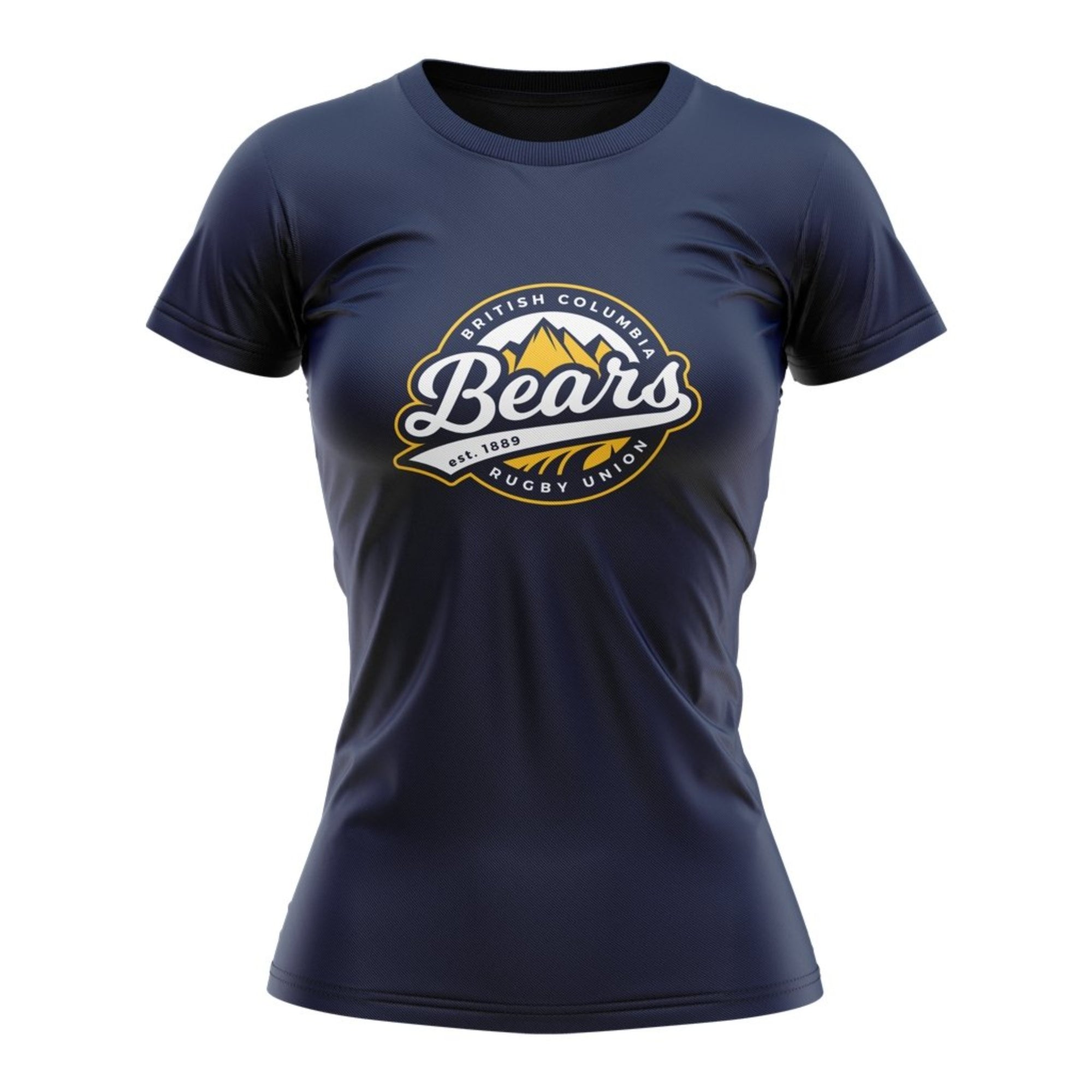 BC Rugby 2021 "Icon" Tee - Women's Navy/Grey/White/Gold - www.therugbyshop.com www.therugbyshop.com WOMENS / NAVY / XS XIX Brands TEES BC Rugby 2021 "Icon" Tee - Women's Navy/Grey/White/Gold