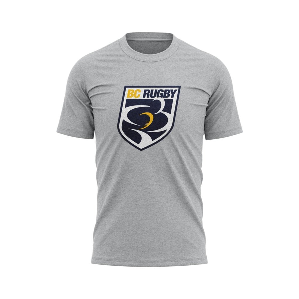 BC Rugby 2022 Shield Tee - www.therugbyshop.com www.therugbyshop.com MEN&#39;S / GREY - LARGE LOGO / S XIX Brands TEES BC Rugby 2022 Shield Tee