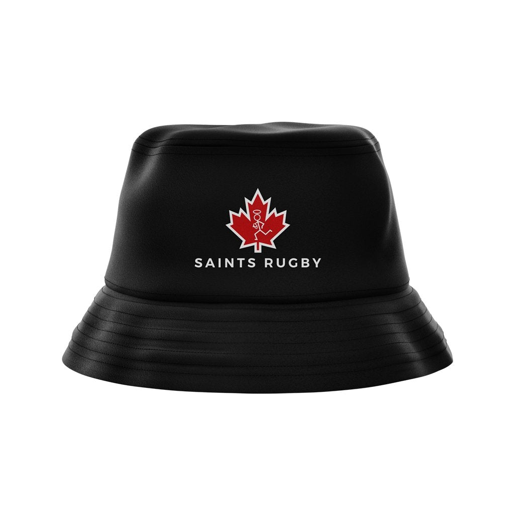 Calgary Saints Bucket Hat - www.therugbyshop.com www.therugbyshop.com UNISEX / BLACK w/ RED LOGO / O/S XIX Brands HEADWEAR Calgary Saints Bucket Hat