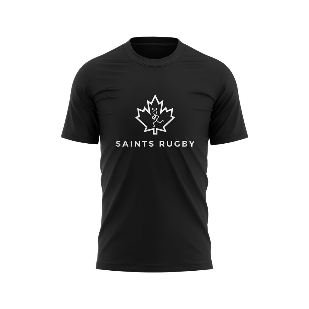 Calgary Saints "Saints Rugby" Tee - www.therugbyshop.com www.therugbyshop.com MEN'S / BLACK / S XIX Brands TEES Calgary Saints "Saints Rugby" Tee