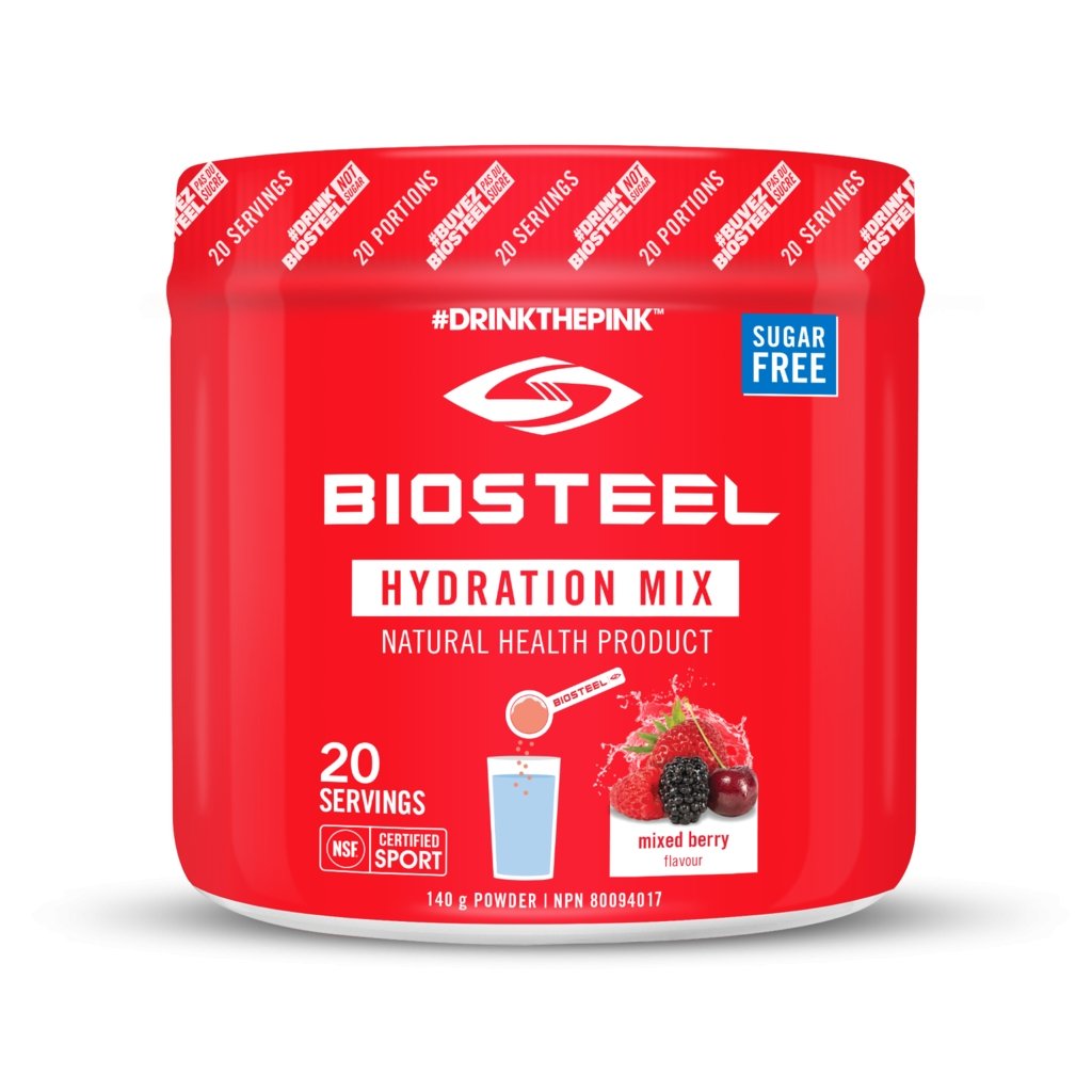 Hydration Mix - 140G, 20 Servings - www.therugbyshop.com www.therugbyshop.com MIXED BERRY BIOSTEEL NUTRITION Hydration Mix - 140G, 20 Servings