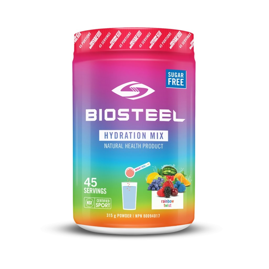 Hydration Mix - 315G, 45 Servings - www.therugbyshop.com www.therugbyshop.com RAINBOW TWIST BIOSTEEL NUTRITION Hydration Mix - 315G, 45 Servings