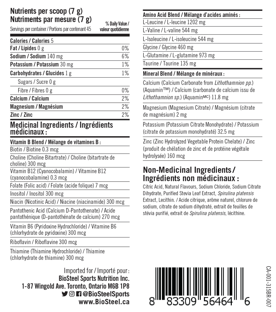 Hydration Mix - 315G, 45 Servings - www.therugbyshop.com www.therugbyshop.com BIOSTEEL NUTRITION Hydration Mix - 315G, 45 Servings