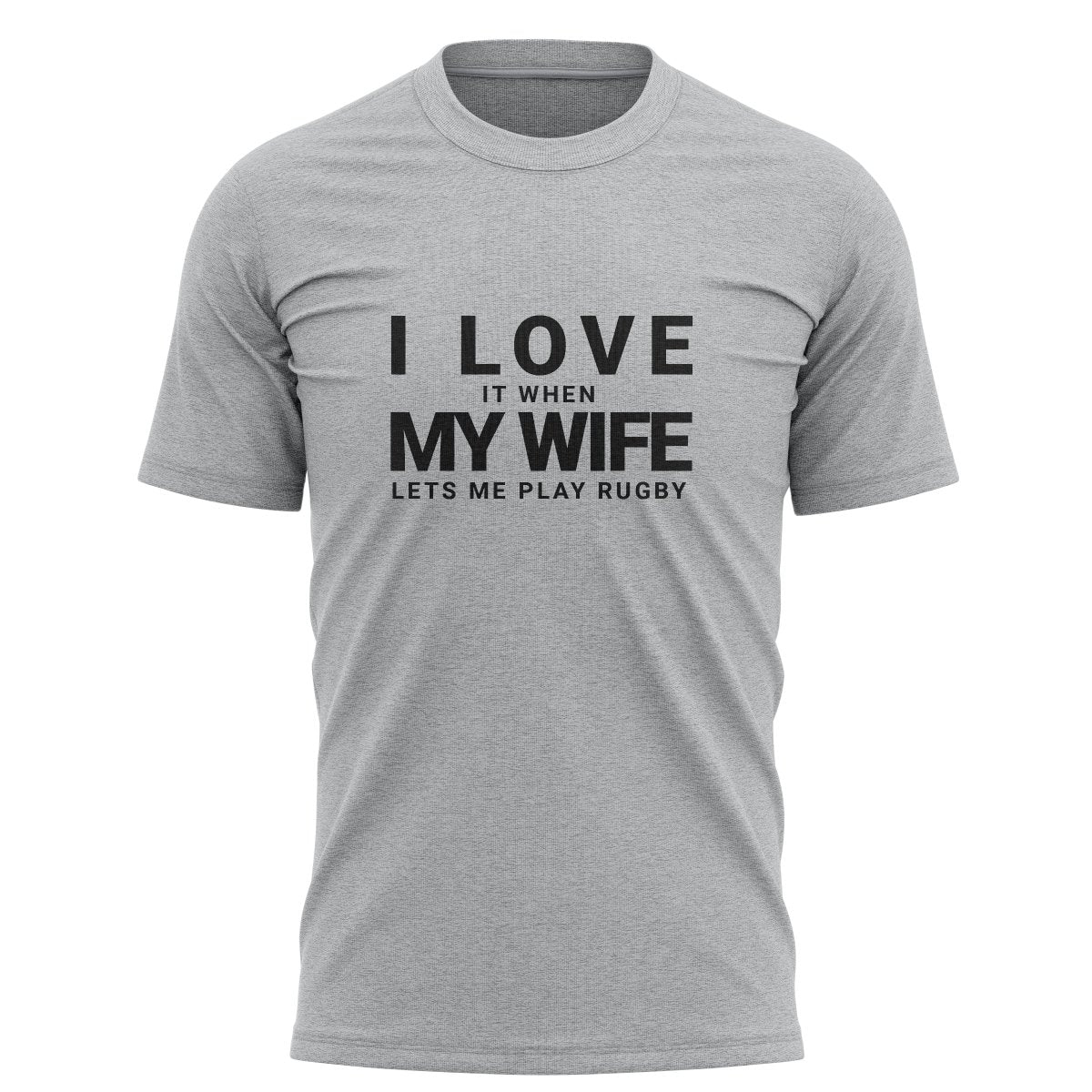 I Love My Wife Graphic Tee - www.therugbyshop.com www.therugbyshop.com MEN'S / HEATHER GREY / S SANMAR TEES I Love My Wife Graphic Tee