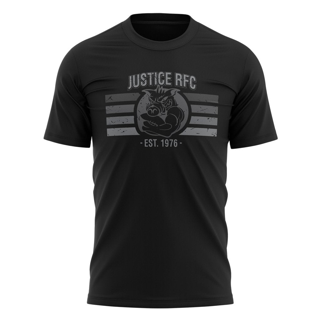 Justice Rugby LArge Logo Tee - www.therugbyshop.com www.therugbyshop.com MEN&#39;S / CUSTOM / S XIX Brands TEES Justice Rugby LArge Logo Tee
