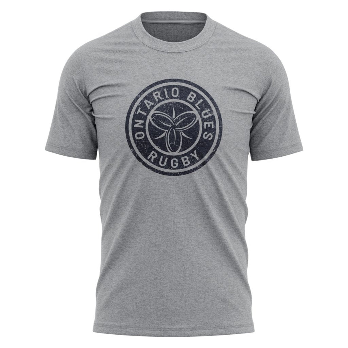 Ontario Blues &quot;Rugby&quot; Tee - Men&#39;s Sizing XS-4XL - Athletic Grey