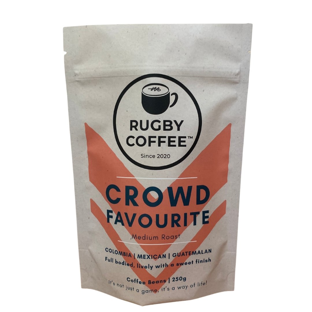 Rugby Coffee - Crowd Favorite 250G Coffee Beans - www.therugbyshop.com www.therugbyshop.com XIX Brands MISC Rugby Coffee - Crowd Favorite 250G Coffee Beans